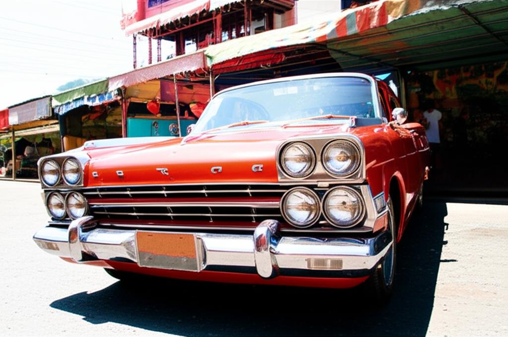 Car in Thai sun