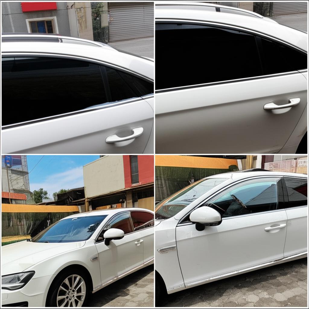 Car before and after film installation