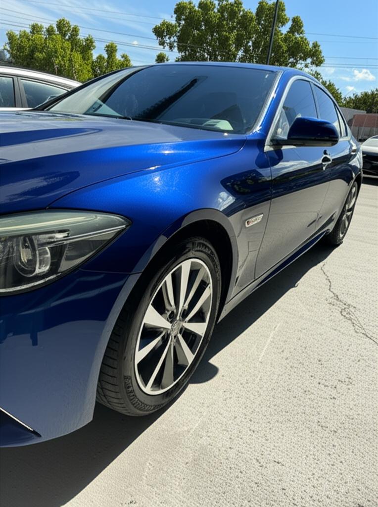 Before and after car with paint protection film installation